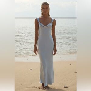 RUNAWAY THE LABEL - MARGOT MAXI DRESS - ICE BLUE